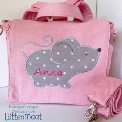 Kindergartentasche  mit Maus personalisiert mit Name